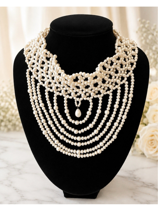 Miguel Ases Jewelry - Miguel Ases Faceted Cultured Pearl Necklace Long Gemstones Couture
